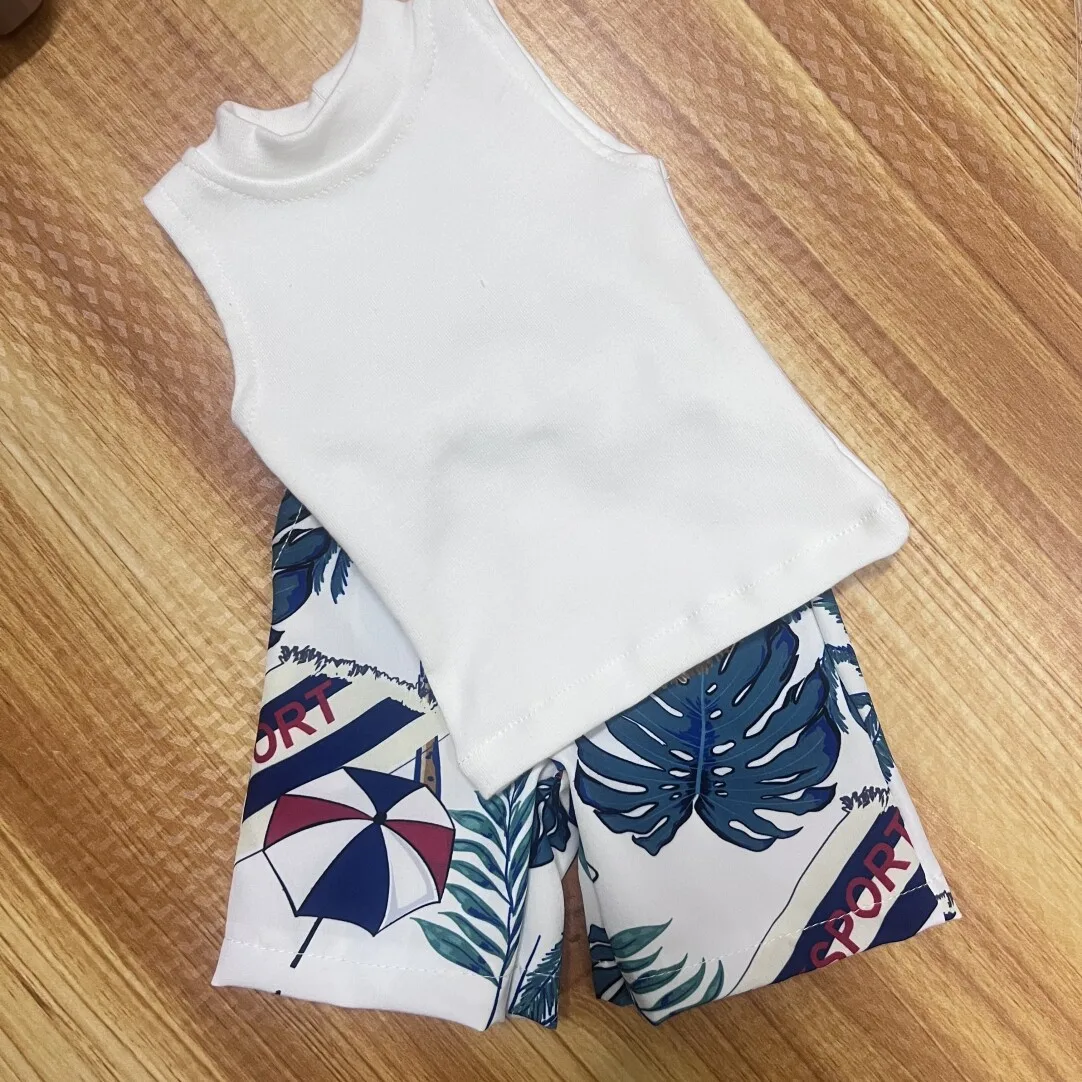 New 1/3 Doll's Clothes Suit Elasticity Vest Beach Shorts for 70cm, 73cm Male Bjd Doll Toys Play House Doll Accessories, No Doll