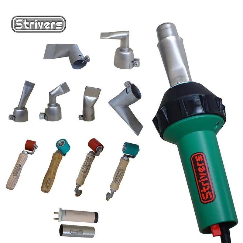 Plastic Welding Kit TPO Roof PVC Hot Air Plastic Welder Gun Geomembrane Repair Waterproof Leak Plate Plastic Welder Tools