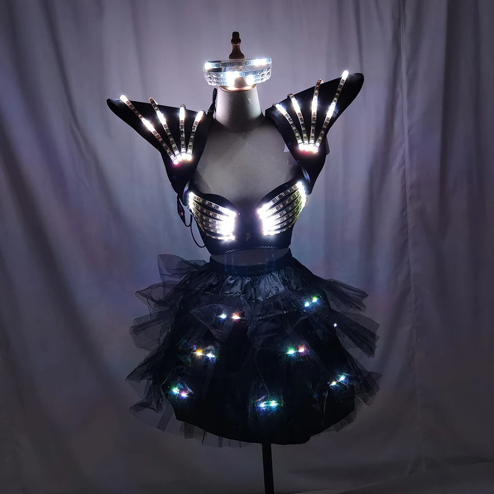 open lace back dress 1980s Metallic Futuristic Party Mini Dress main image 1