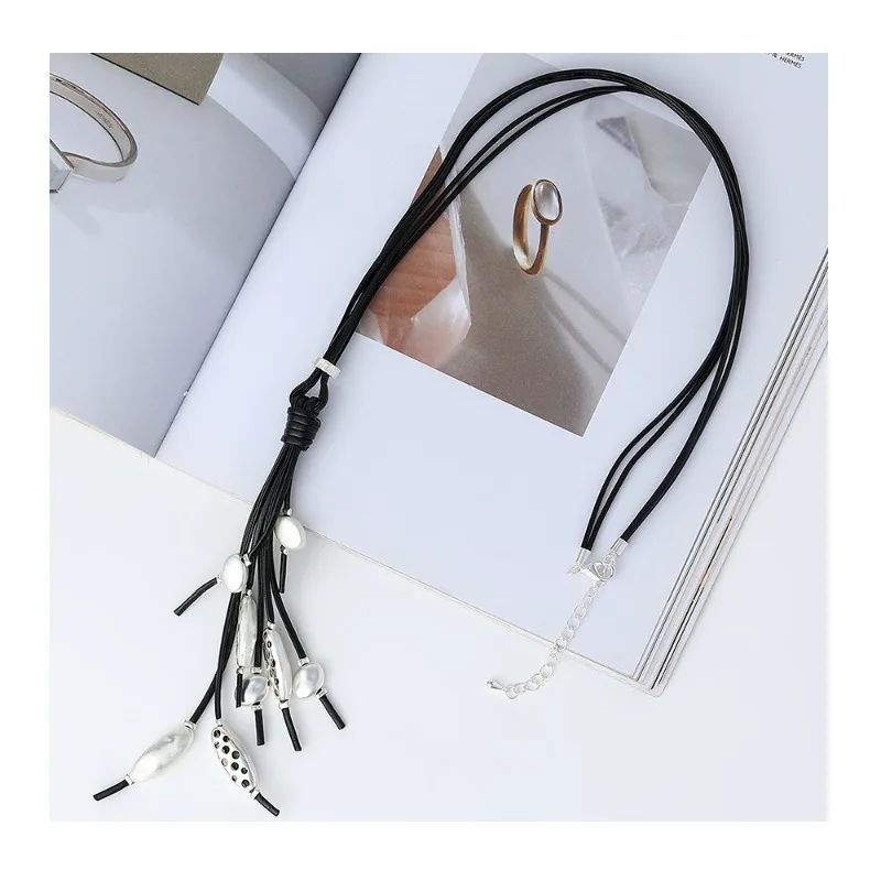 

Explosive Alloy Tassel Long Women's Style Jewelry Retro Simple Necklace Pendant Sweater Chain