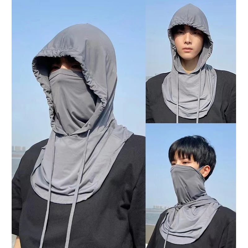 Sunscreen Mask Scarf Hat Three-In-One Summer Male Cover Full Face Breathable Cycling