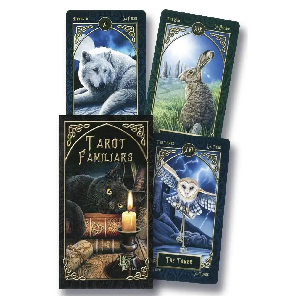 10.3*6Cm Familiars Tarot Deck Vrijetijdsfeest Bordspel 78 Stuks Waarzeggerij Kaarten