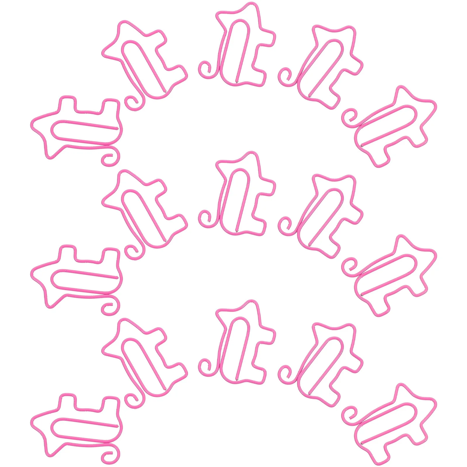 

50pcs Pig Shaped Paper Clips Colorful Metal Office School Supplies Strong File Holder Decorative Cartoon Paperclip For Home