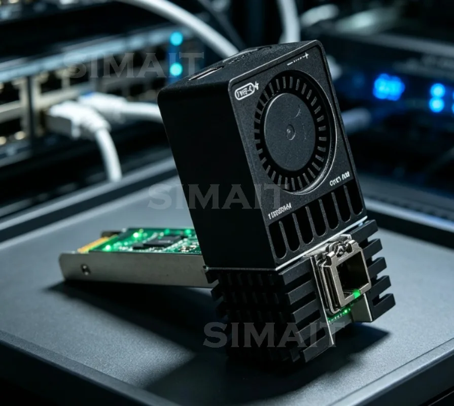 All-Aluminum Heat Sink for SFP/EPON/GPON Optical Modules, 11,500 RPM Speed-Controlled Turbo Cooling Fan