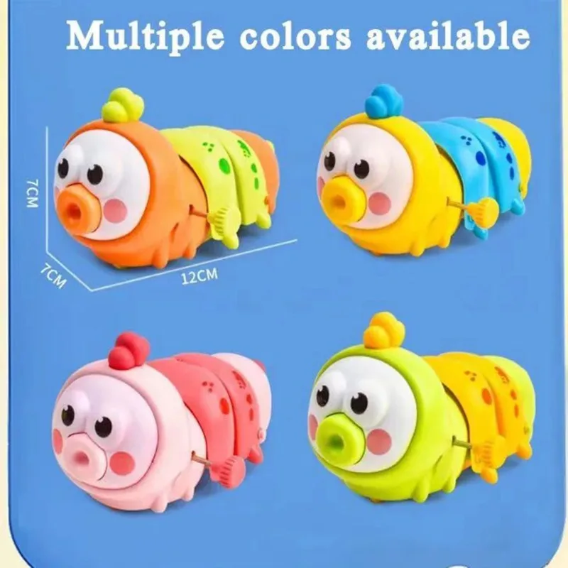 Children's Crawling Toys ABS Material Clockwork Cartoon Caterpillar Toys Fun 0-3 Years Old Learning Crawling Infant Toys