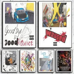Hip Hop Music Star Juice Wrld Hot Album Death Race for Love Poster Canvas Painting For Living Room Wall Art Home Decor