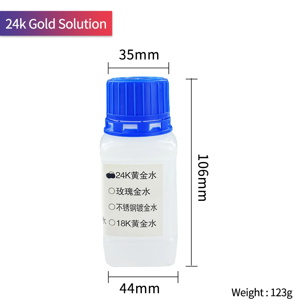 Jewelry Rose Gold 24k Gold Electroplating Platinum Water Silver Oxidizer Imported Liquid for Diy Making Plating Solution