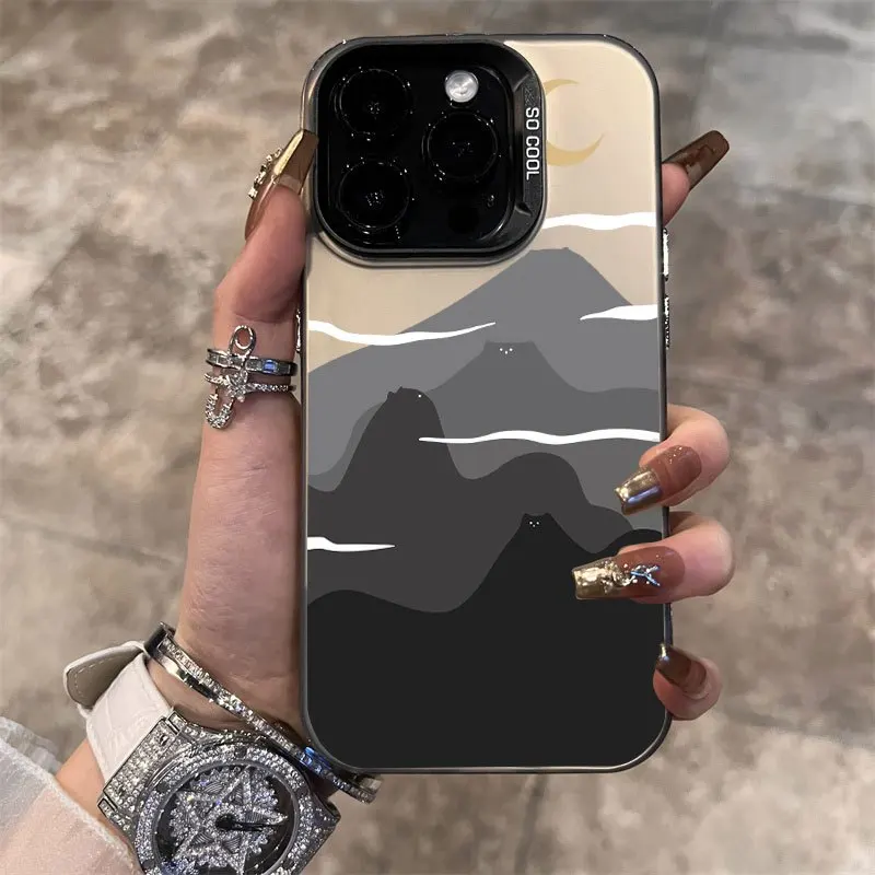 

Shanyue pattern stylish phone case suitable for iPhone 16 15 14 13 12 11 Pro/ Max /Plus shock-proof rear cover anti-fingerprint