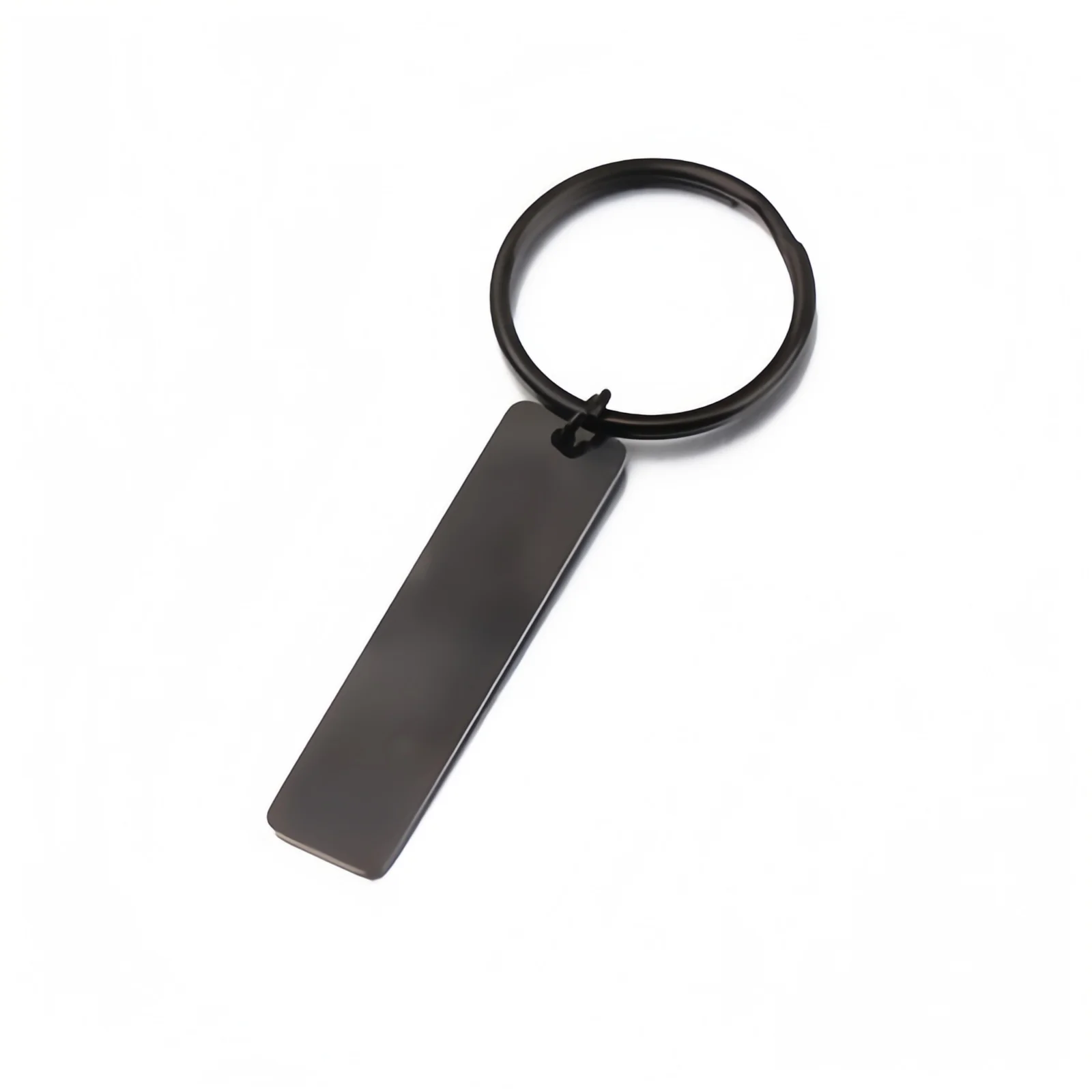 

100Pcs Mirror Polished 304 Stainless Steel Rectangle Blank Keychain For DIY Keychains Jewelry Marking Wholesale