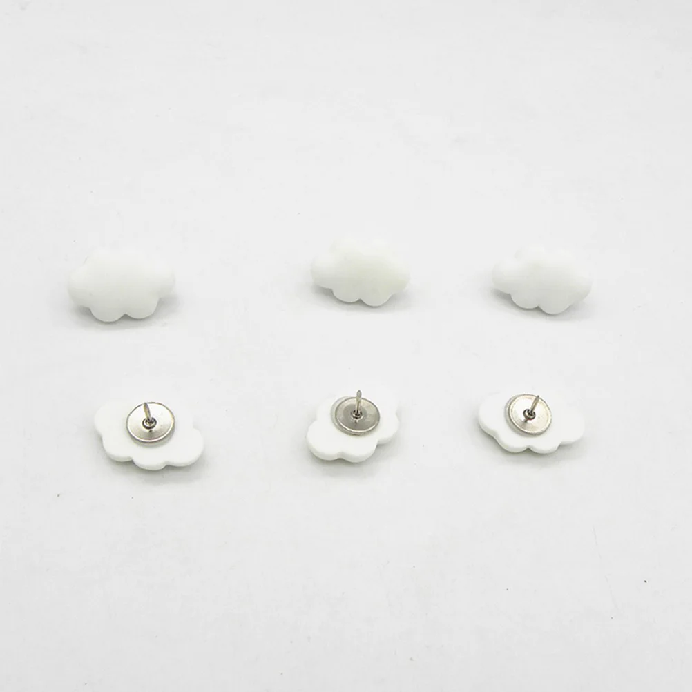 30 szt. Kremowo-białe ozdobne pinezki z żywicy w stylu kreskówkowym do tablic na zdjęcia, tablic ogłoszeń, mini szpilki