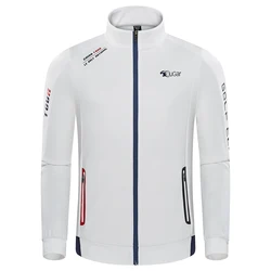 Autumn and Winter New Golf Clothing Men's Long Sleeved Golf Clothing Jacket Stand Collar Zipper Cardigan Sportswear