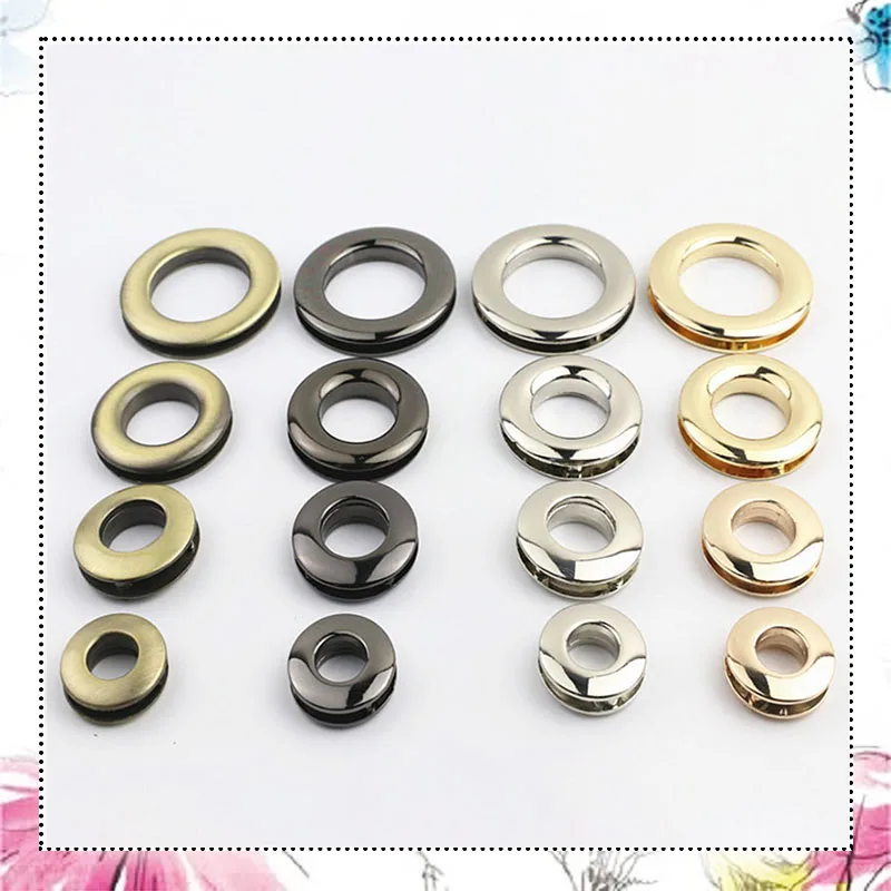 

50Pcs 10/15/18/25mm Metal O Ring Buckles Eyelet Screw Grommet for Hangbag Belt Strap Dog Chain Clasp Accessories Leather Craft