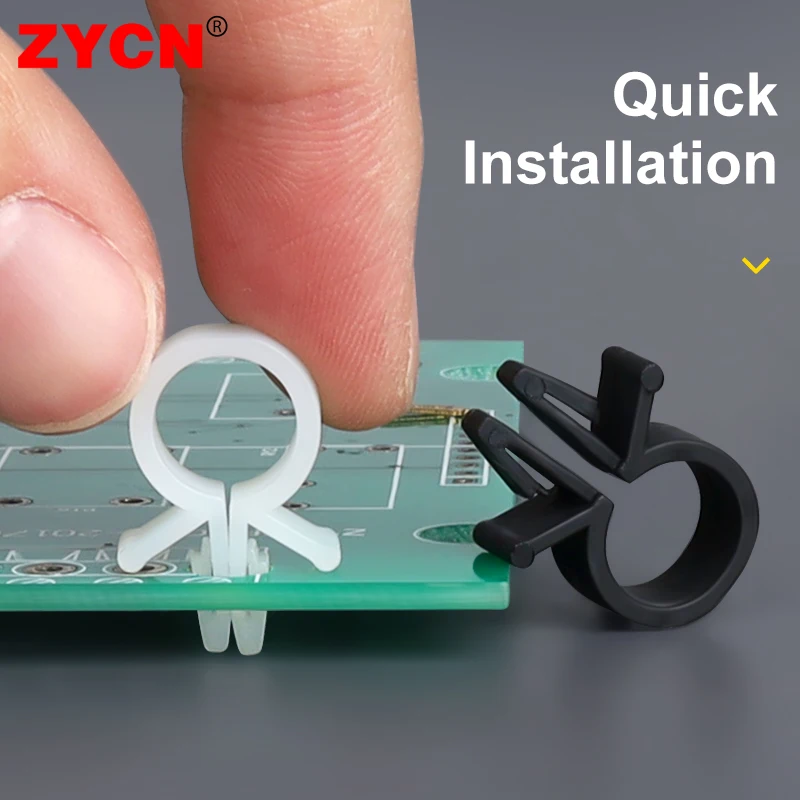 ZYCN Wire Clip Plastic Isolation Column Cable Tie Holder Spacer Substrate Nylon Circuit PCB Board Rivets Insulation 100PCS OCC