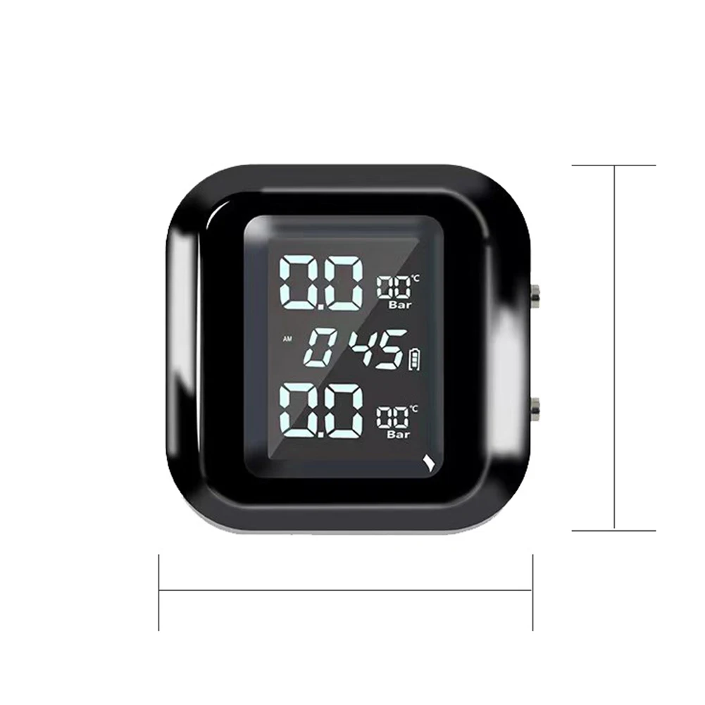 LCD Tire Monitor Motorcycle for tpms Tire Maintenance Multiple Alarms PSI And BAR Units For Tire Temperature Monitoring
