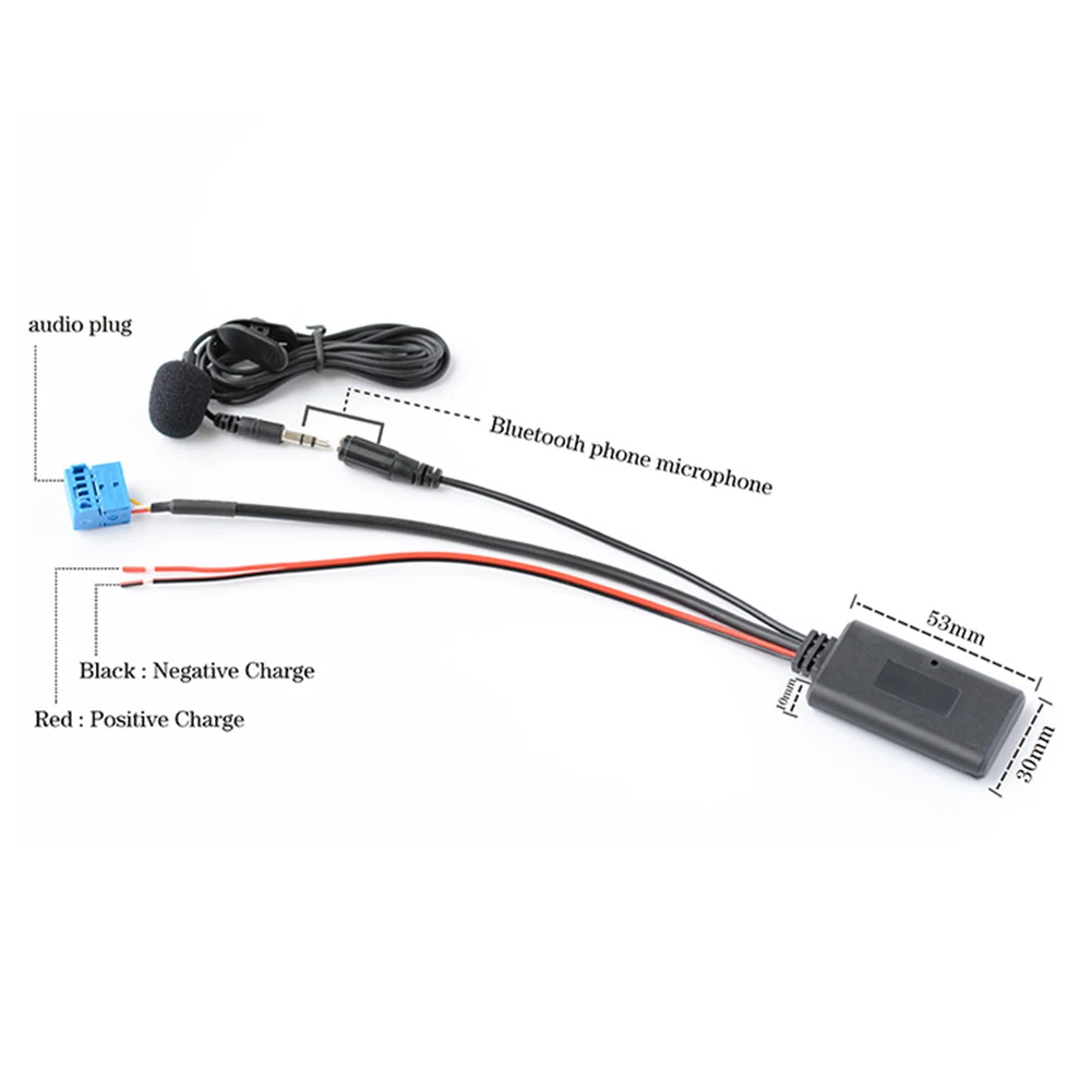 3 Pin AUX Audio Cable Adaptor For Honda Gold Wing GL1800 5-12V Handsfree MIC Music Motorcycle Receiver