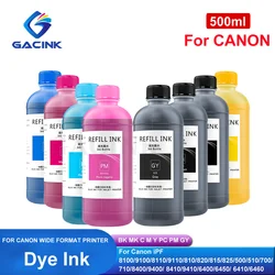 Wide Format UV Light Resistance For Canon Dye Ink 500ML For 8100 9100 810 820 815 825 500 510 700 710 8400 9400 8410 9410 6400