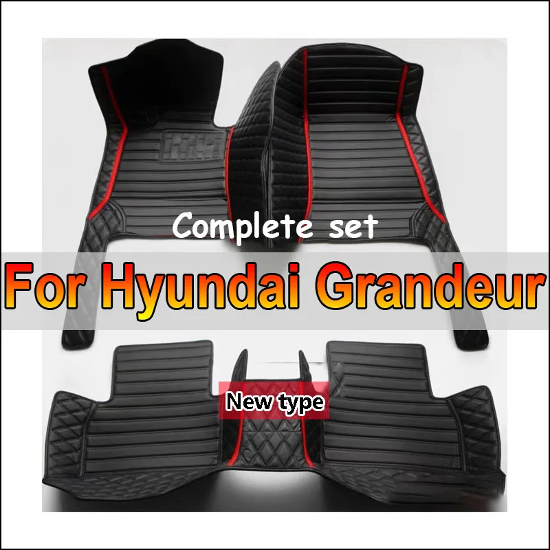 Car Mats For Hyundai Grandeur Azera IG 2019~2022 Anti-dirt Pad Carpets Leather Floor Mat Rugs Pad Interior Parts Car Accessories