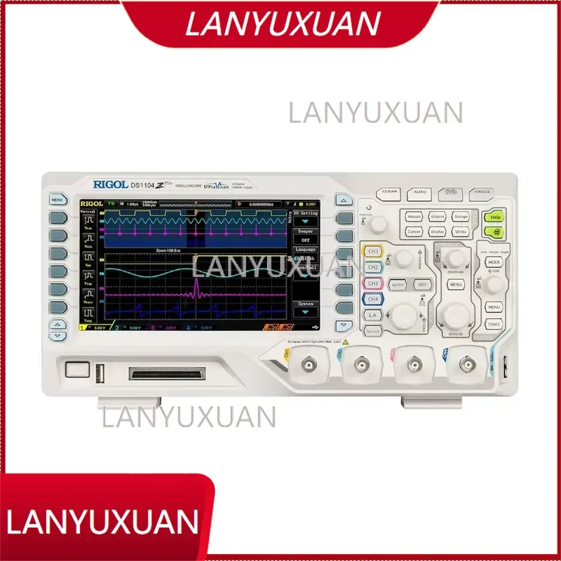 RIGIOL DS1104Z Plus 100Mhz Digital Oscilloscope with 4 1GS/S Sampling Rate 10 Bit Resolution 1 Year Warranty