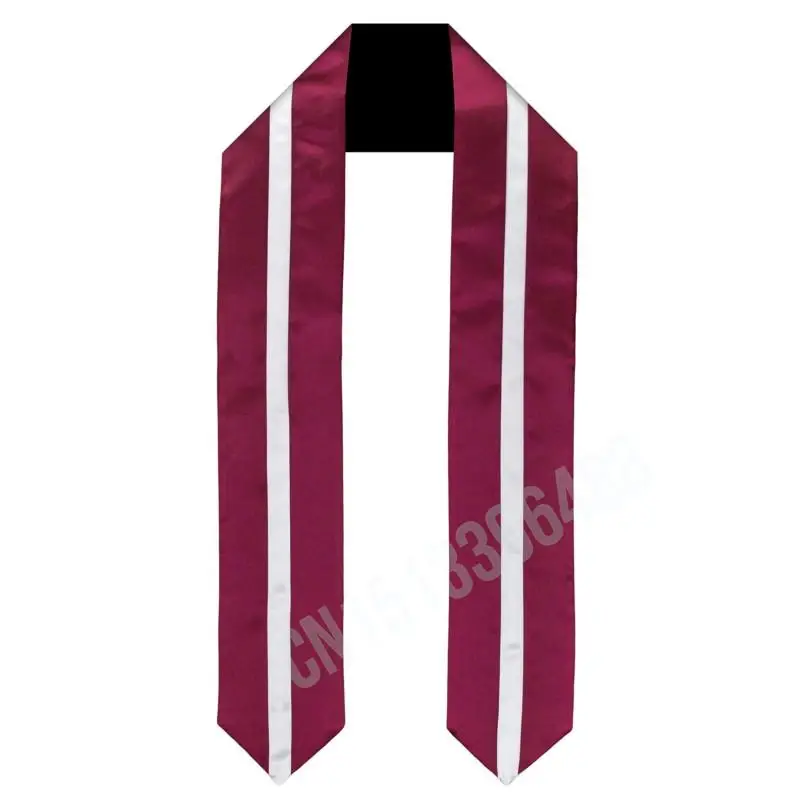 Latvia Flag Scarf Top Print Graduation Sash Stole International Study Abroad Adult Unisex Party Accessory