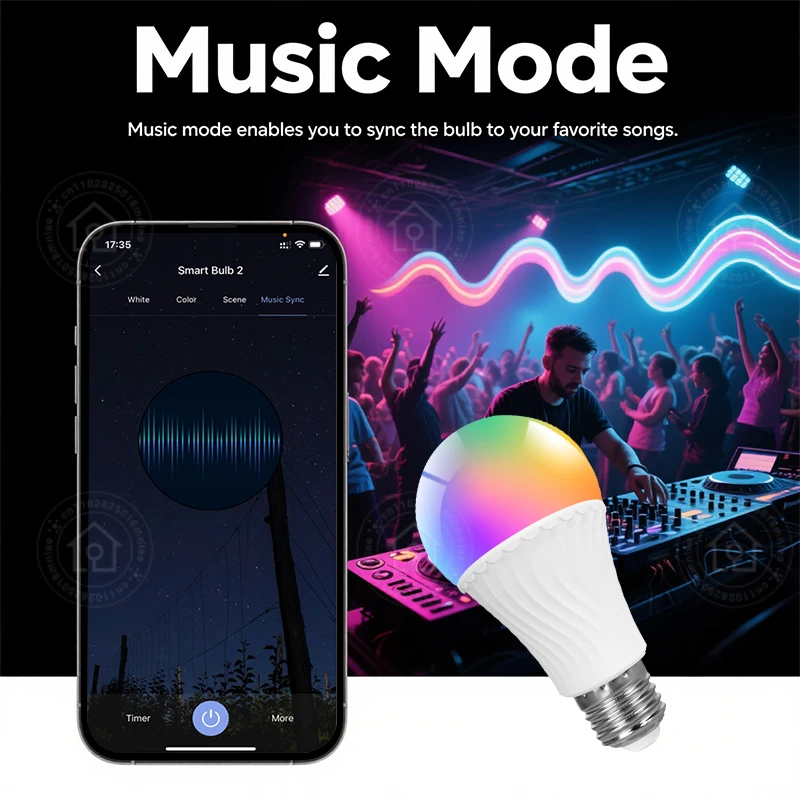 Tuya الذكية LED ضوء لمبة E27 RGBCW 15 واط واي فاي بلوتوث Led مصباح إضاءة ديكوريّة المنزل 220 فولت أليكسا جوجل مساعد التحكم عن بعد #4