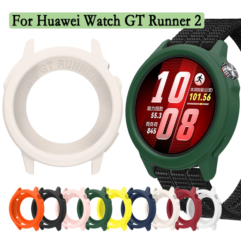 Силиконовый чехол для Huawei Watch GT Runner 2, гибкий и прочный декоративный чехол-рамка для часов