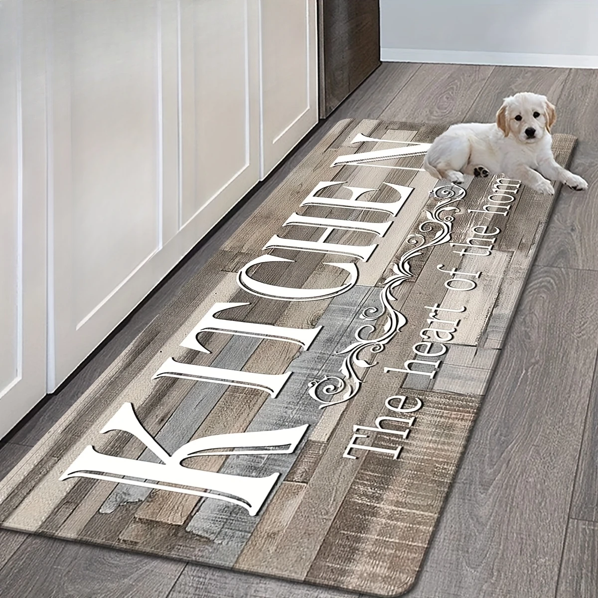 Square Kitchen Mat Soft Fuzzy Flannel Rug Non Slip Super Absorbent Floor Mat for Bathroom Toilet Doorway