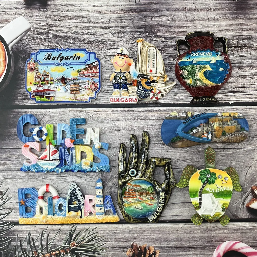 Bulgaria 3D Creative Series Fridge Magnets, Resin European Souvenir, Gift & Collectible
