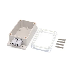 Clear Cover Junction Box Wall Hang- IP66 Waterproof ABS Project Cases Enclosure with Hole Cable Wire   Shipping