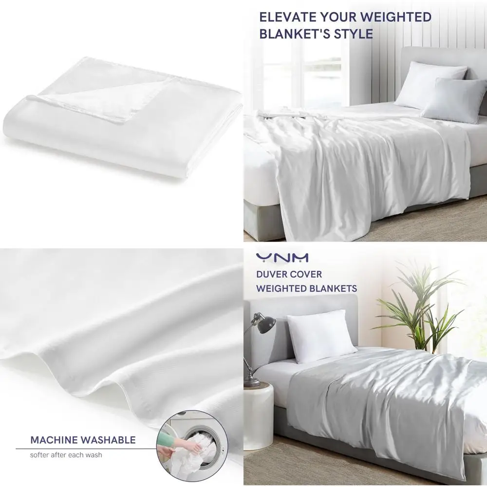 

Эксклюзивный охлаждающий пододеяльник для утяжеленных одеял с 16 стяжками, белый, 88x104 дюйма