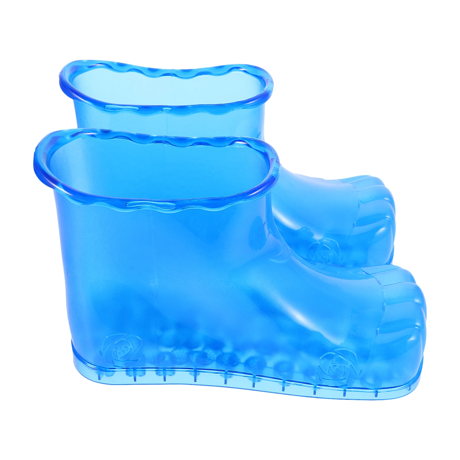 

Foot Soaking Shoes Sky Blue Spa Basin Foot Bath Slippers Wash Bucket Travel Tub PVC Home Use Care Tools Plastic Shoe