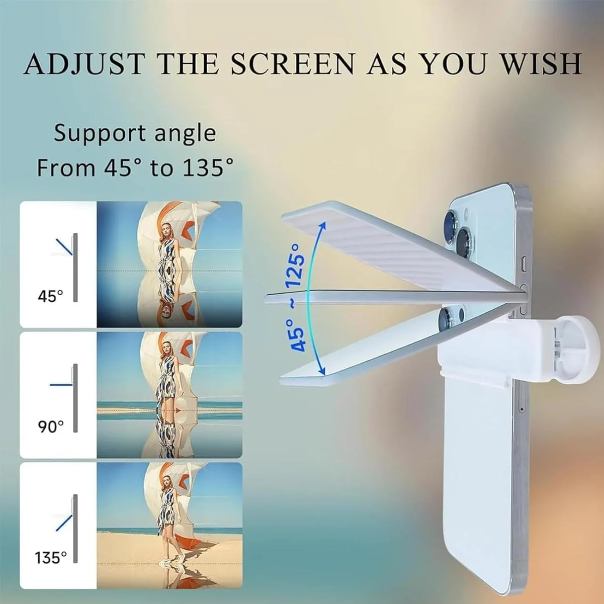 Kutou зеркало для камеры смартфона, комплект зажимов для отражения, зеркало для съемки камеры телефона, регулируемое зеркало высокого разрешения