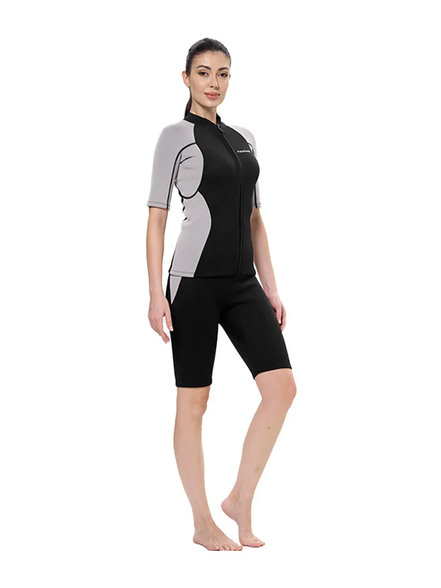 Frauen 2mm Scuba Taucheranzug Split Kurzarm Top Neopren Schnorcheln Surfen Neoprenanzug Freitauchen Hosen Neopren Tauchen bademode