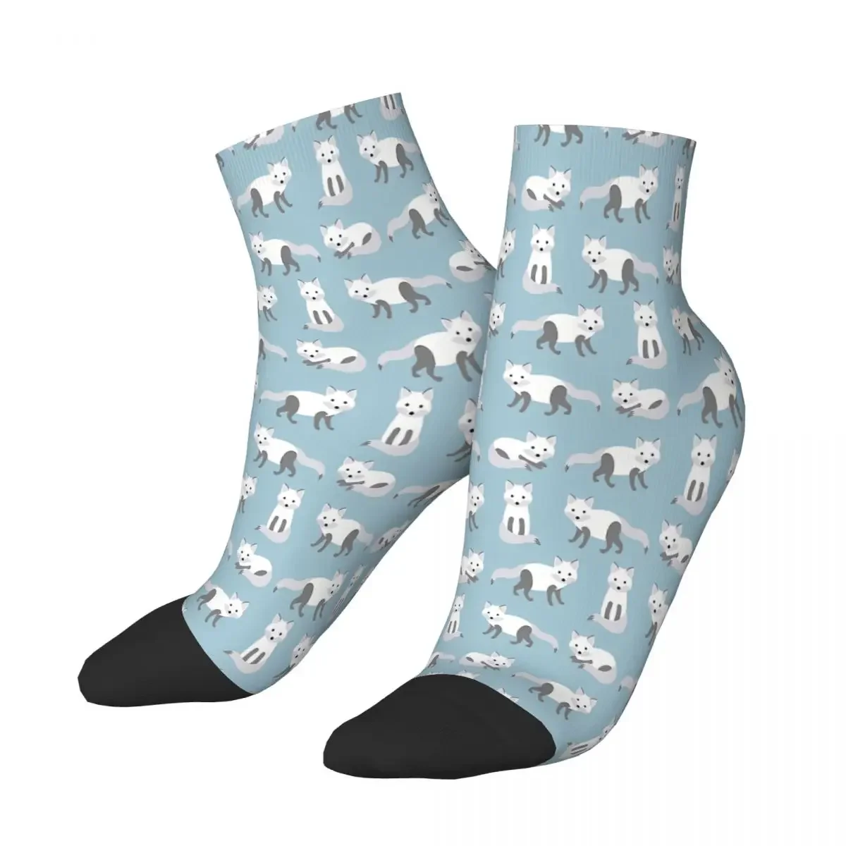 Arctic Fox Pattern Ankle Socks Male Mens Women Spring Stockings Polyester