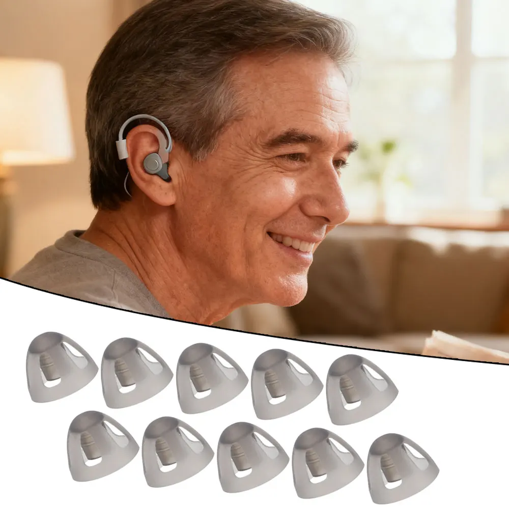 مساعدات للسمع، القباب، استبدال مساعدات الصم، القباب المفتوحة، قابلة للاستبدال باللون الأسود لعلاج السمع للأشخاص #4