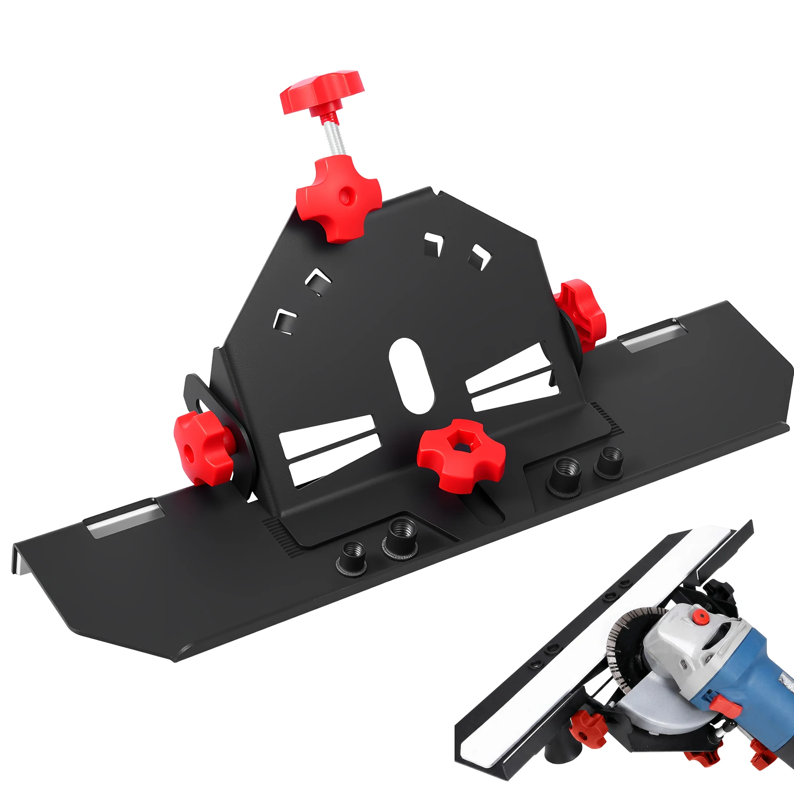 

45 Degree Tile Chamfering Tool Aluminum Alloy Chamfer Frame Metal Corner Cutting Machine Device for 4-1/2" and 5" Angle Grinder