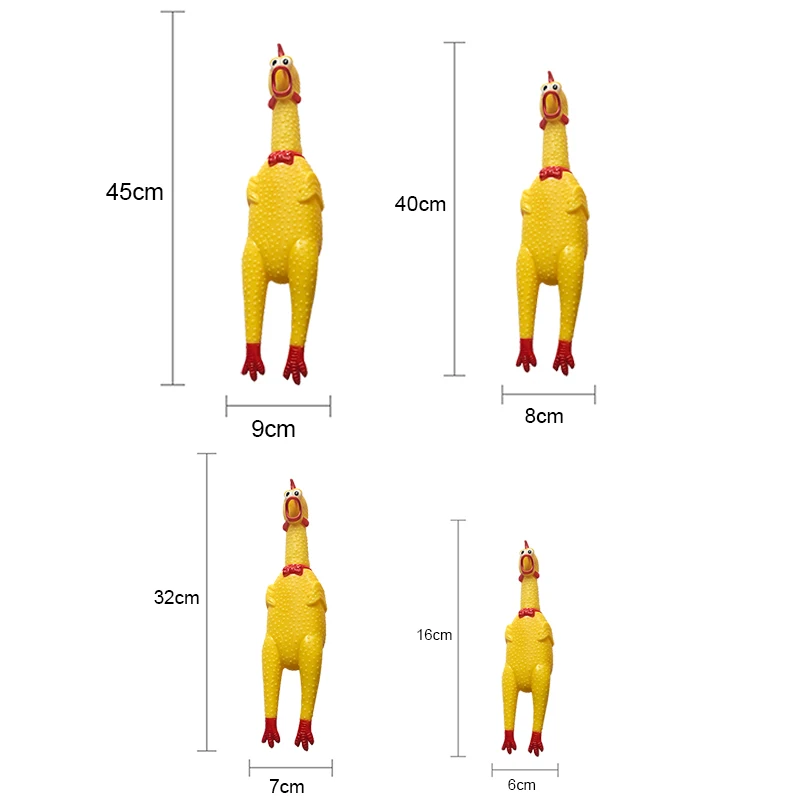 Squawking Chicken Rubber Squeeze Prank Novelty Toy Squeaky Squeeze Chicken Noise Shrilling Shrieking Screaming Gadget For Kids