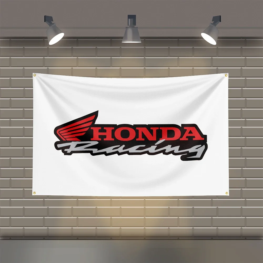 3x5 Ft H-Hondaas Racing  Flag Polyester Printed Cars Flags for Room Garage Decor