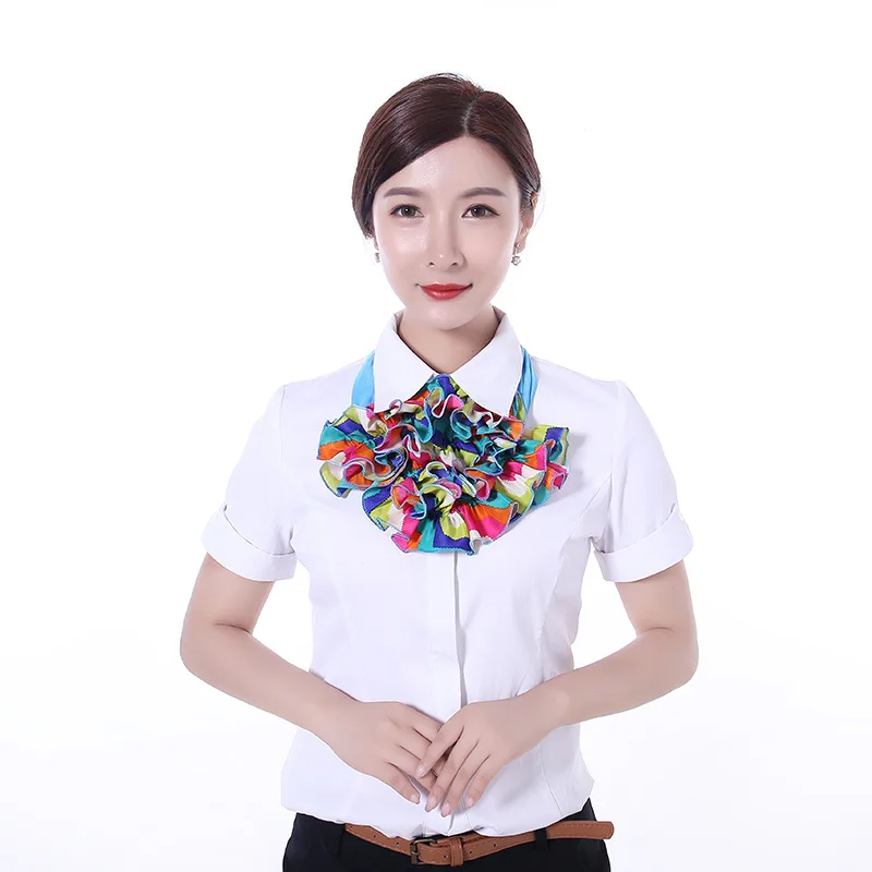 Spring Winter Women Scarf 2024 Fashion Floral Collar Scarf Luxury Flower Printed Neckerchief Ring Neck Scarves For Ladies