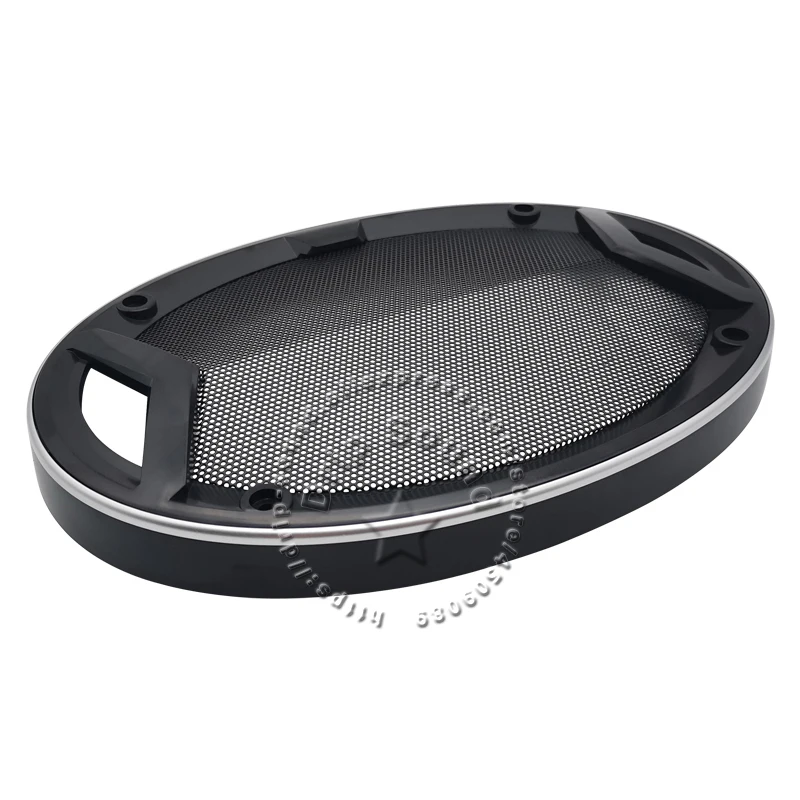 Parrilla de conversión de altavoz de 6 "x 9", 6x9 pulgadas, cubierta de Audio para coche de alta calidad, círculo decorativo, red de protección de rejilla de malla metálica # Negro