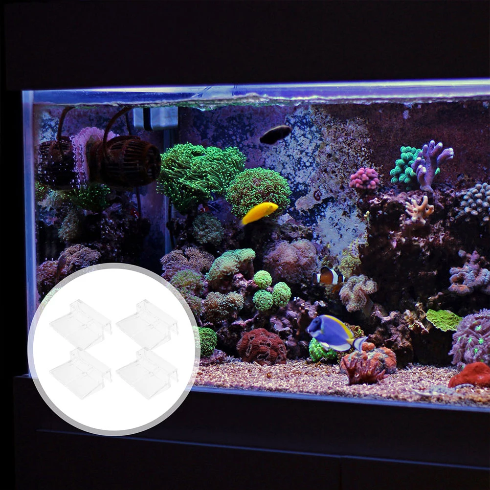 

12Pcs Clear Acrylic Aquarium Lid Clips Fish Tank Cover Support Clamps Rimless Glass Top 12mm Aquarium Lid Clips