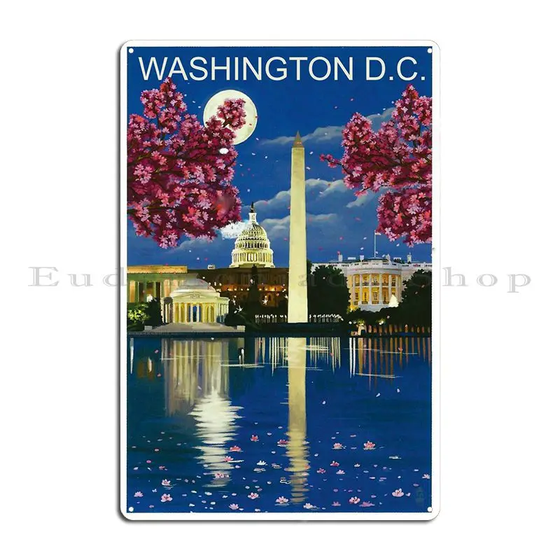 Washington D C Metal Sign Pub Designs Wall Decor Design Sign Tin Sign PosterWall Decoration