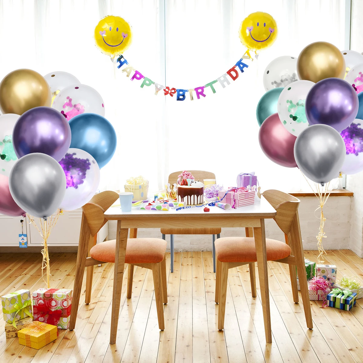 

10 Pcs Birthday Decor Latex Balloon Decoration Beautiful Decorate Paper Scrap Balloons