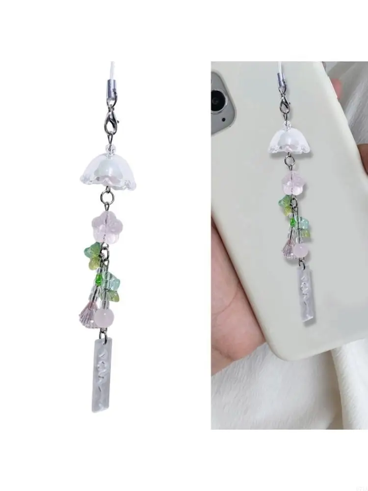 Minimalist Wind Design Phone Charm Handmade Beaded Resin Jewelry Piece C71A