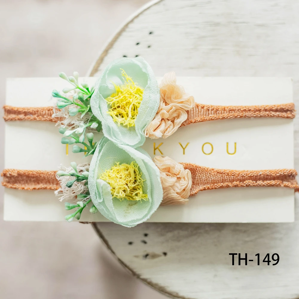 Pearl Baby Flower Headband Newborn Photography Prop Baby Headwear Tiara Flower Headwrap Studio Photo Infant Hair Accessories