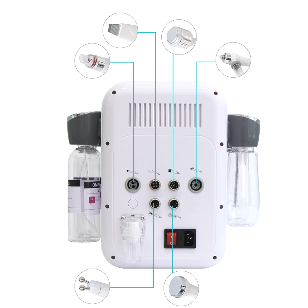 6 in 1 New Water Dermabrasion Machine Deep Facial Cleaning Lifting Water Oxygen Spray Skin Care Bubble SPA Beauty Equipment
