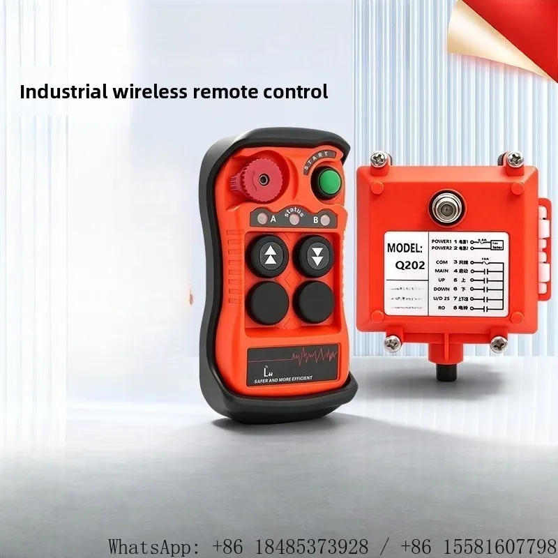 Q202 Industrial Wireless Remote Controller 2 Speed Single Dual Hoist Crane Lifting Motor Radio Control Unit