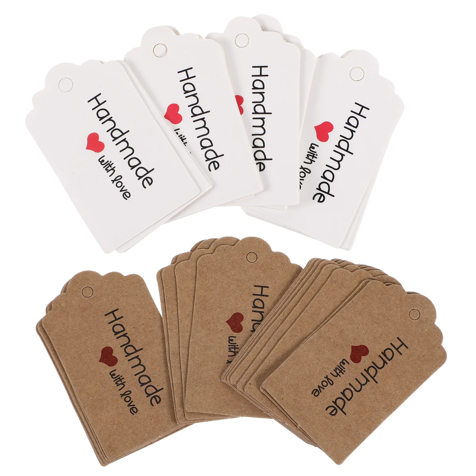 

200Pcs Hanging Tags Kraft Paper Material for Food Packing Label Bakery Goods Gift Tagging DIY Decoration Natural Look Versatile