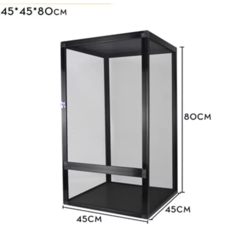 Classic Style Aluminum Screen Breeding Cage Reptile Square Plastic Tray Classic Wired Available S/M/L/XL/XXL Sizes