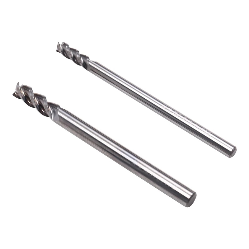 2 шт. HSS 4-флейтовая концевая фреза из стали высокой твердости с прямым хвостовиком для станков с ЧПУ, фреза для обработки металла
