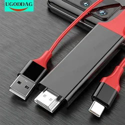 USB C to HDMI-compatible Cable Type-C to HDMI-compatible Thunderbolt 3 for MacBook Samsung S21 S10 A51 Huawei P40 p30 iPad Pro
